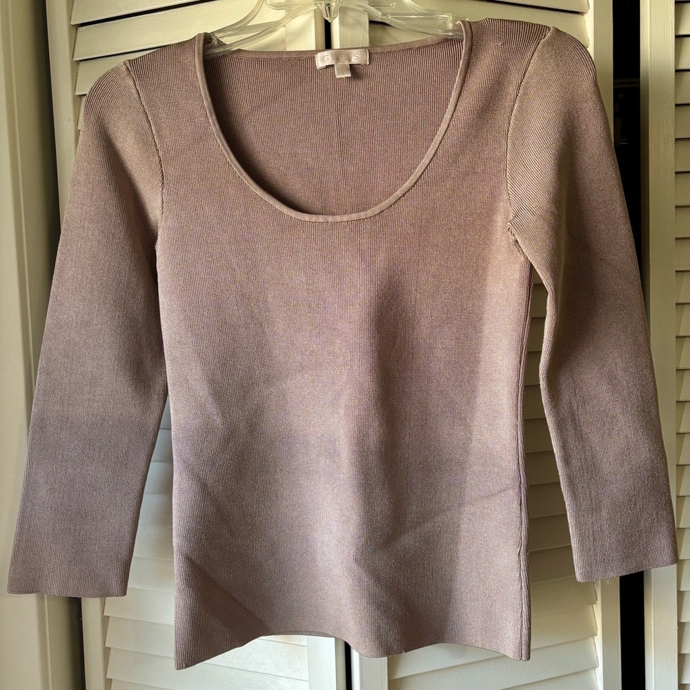 Guess Women's Scoop Neck Sweater 3/4 Sleeves